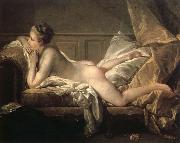 Francois Boucher reclining girl painting